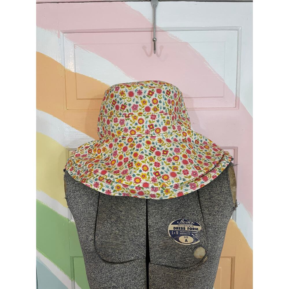 Natural Life NWT Floral Wide Brim Bucket Hat Boho Sun Hat Reversible - Picture 3 of 9